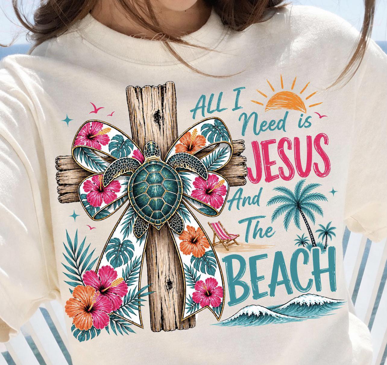 All I need is Jesus and the beach tee