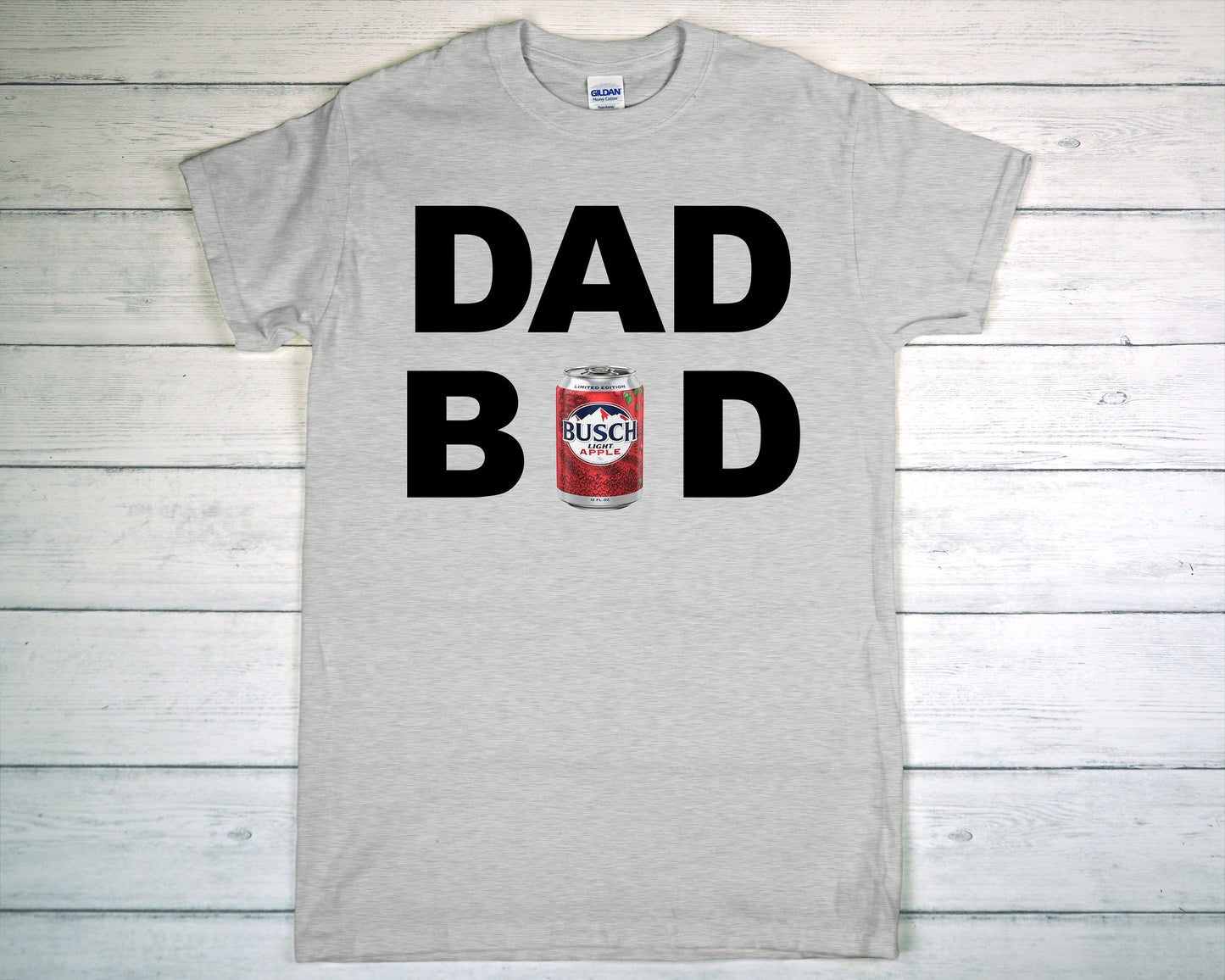 Dad bod busch apple tee
