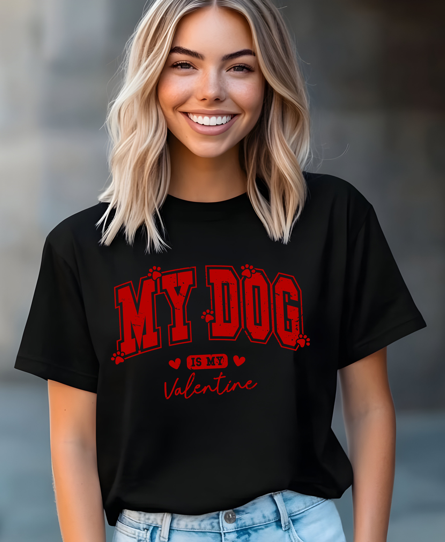 MY DOG IS MY VALENTINE RED