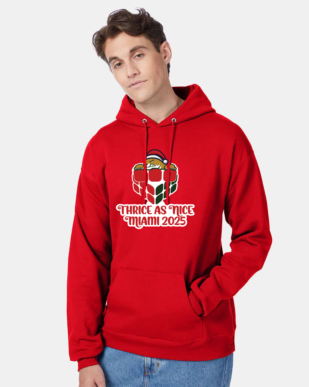 Thrice as Nice Miami Cubing Cubers full front design Hoodie