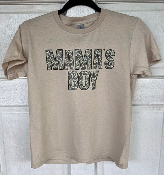 old school camo mama's boy tee