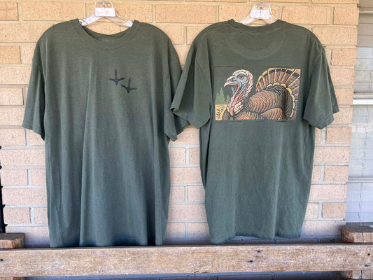 Vintage Turkey tee black turkey tracks tee