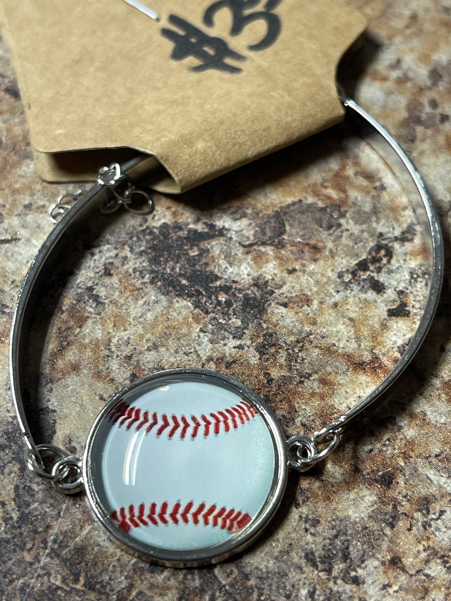 Silver Baseball bracelet