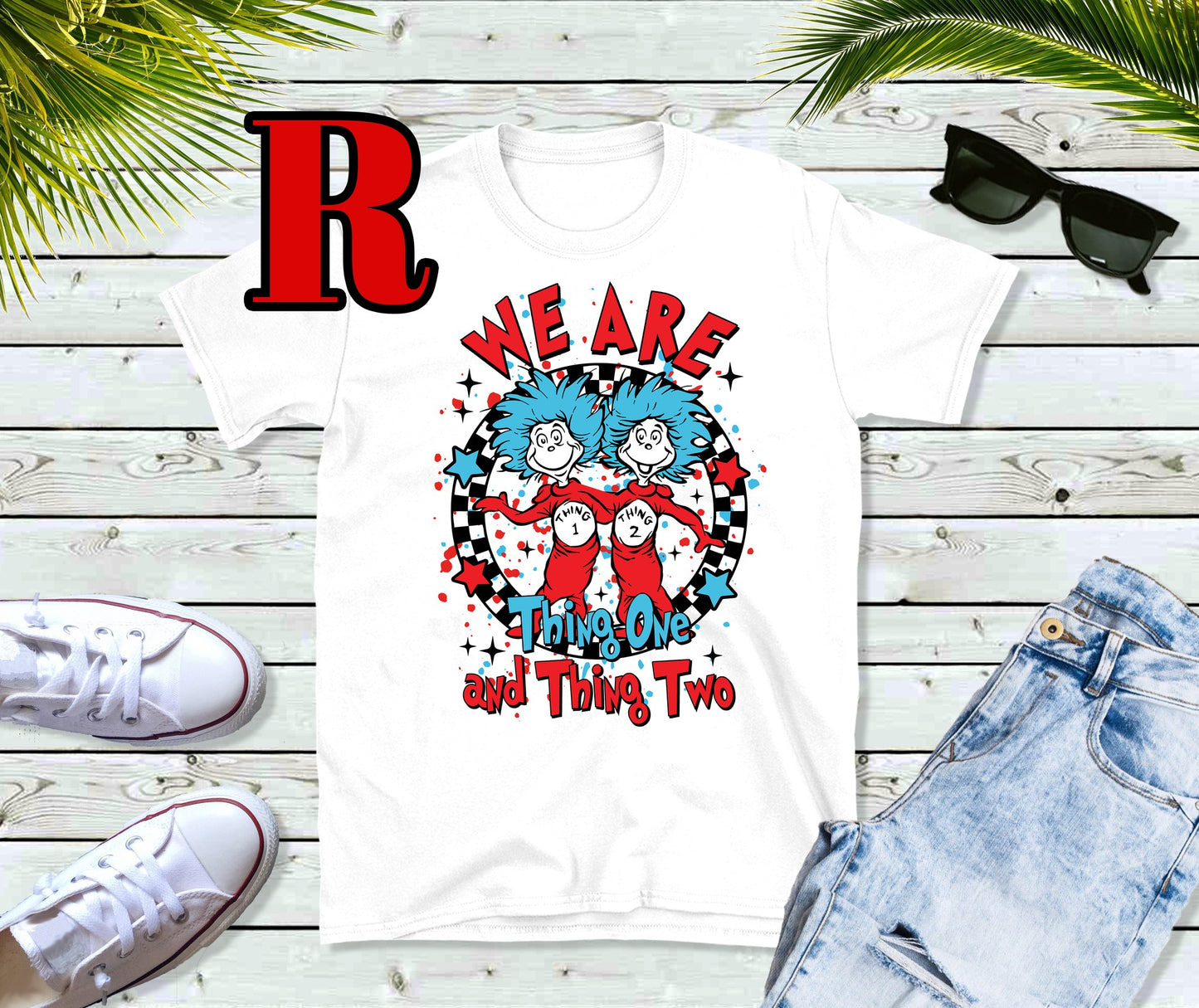 Dr Seuss day we are thing one and thing two tee