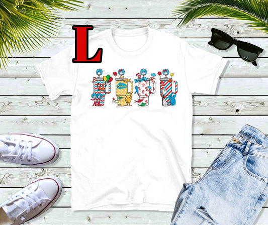 Dr Seuss day cups tee