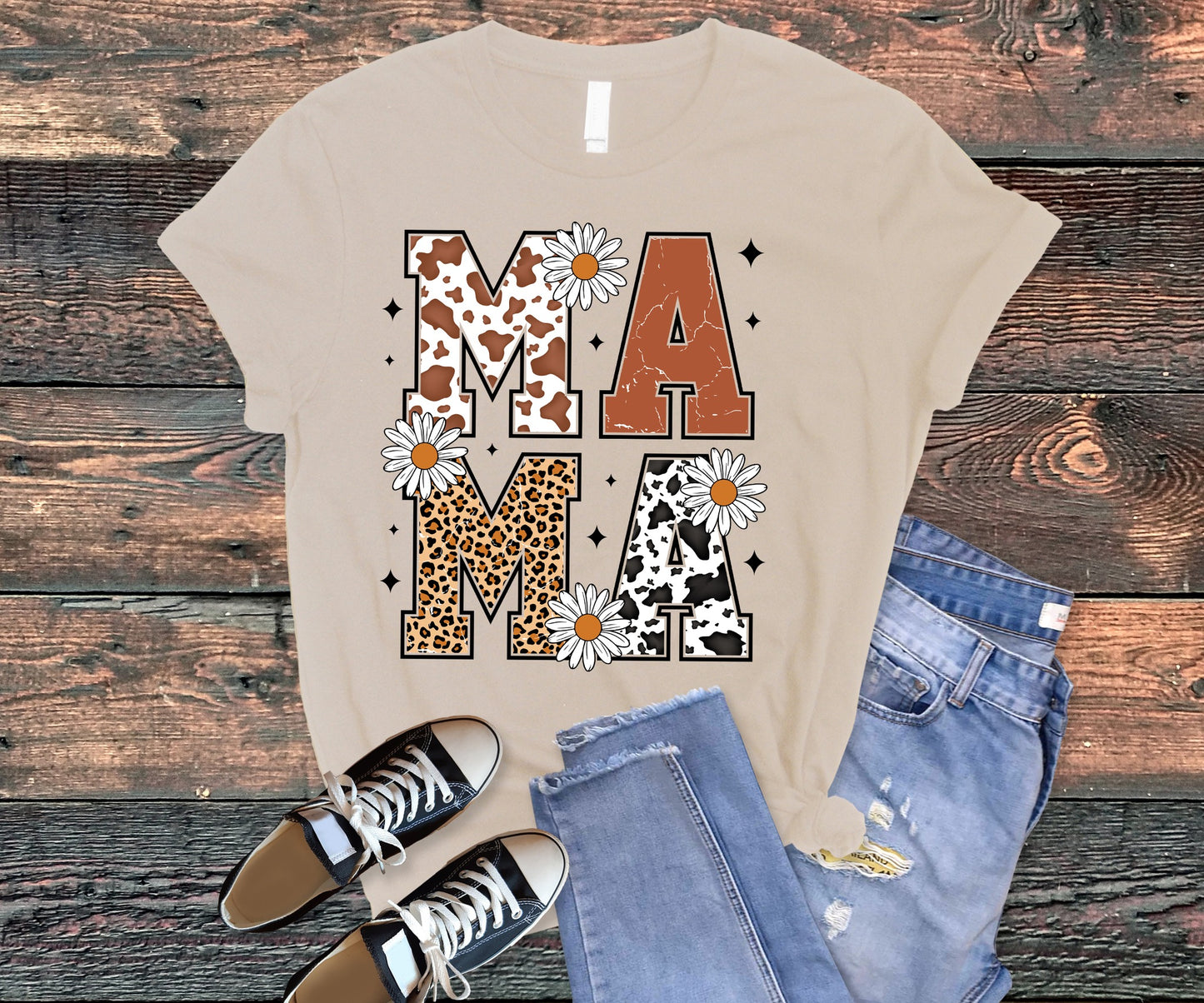 Animal print MAMA tee