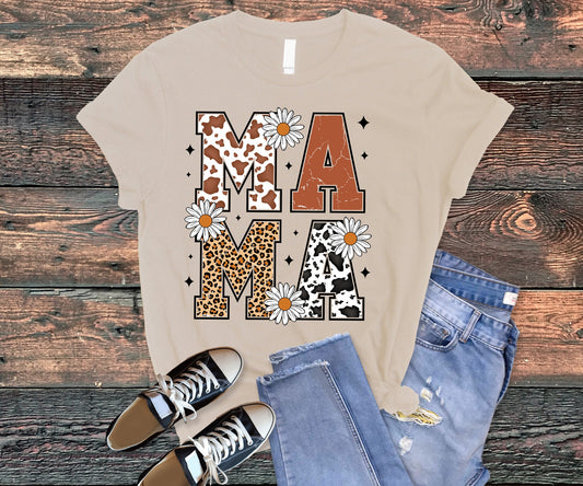 Animal print MAMA tee