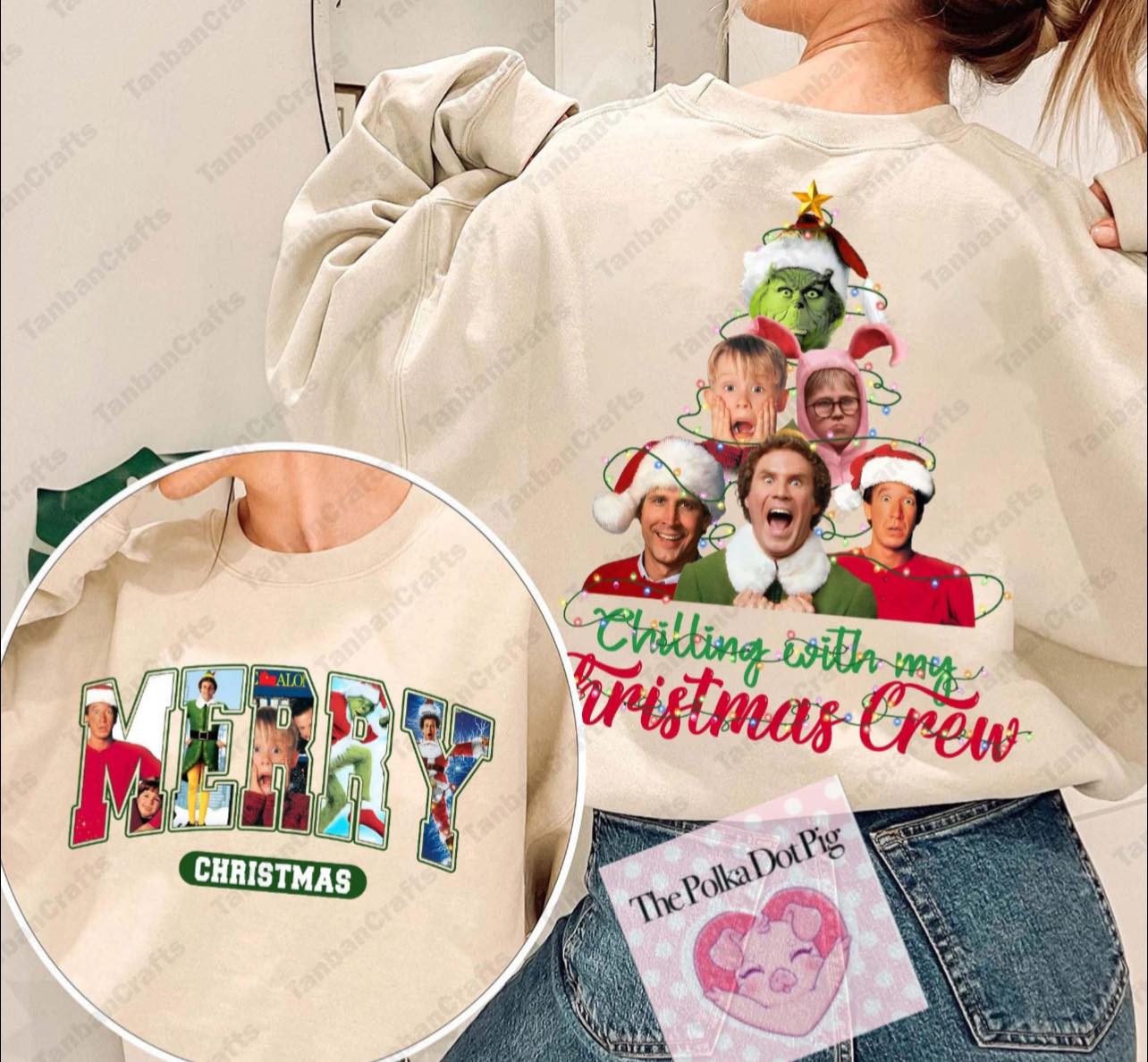 Chilling with my Christmas crew shirt