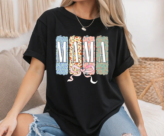 Paint stripes Mama tee