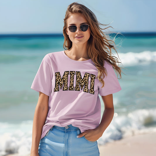 Leopard arched mimi tee (i can do any name or title)