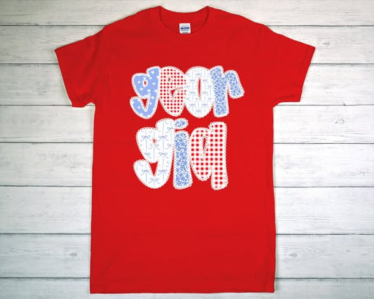 Lace outlined Georgia tee