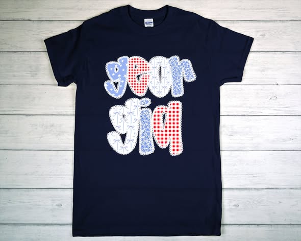 Lace outlined Georgia tee