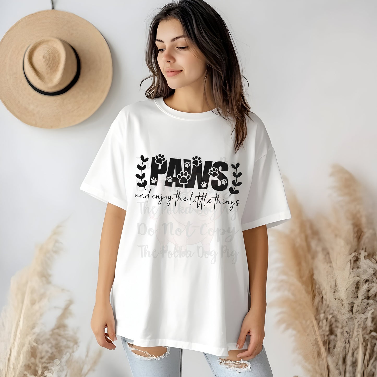 Paws and enjoy the little things tee
