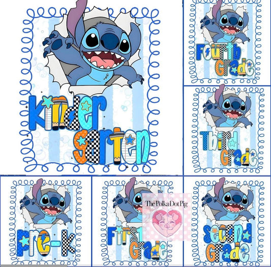 Stitch Back to school grade tees