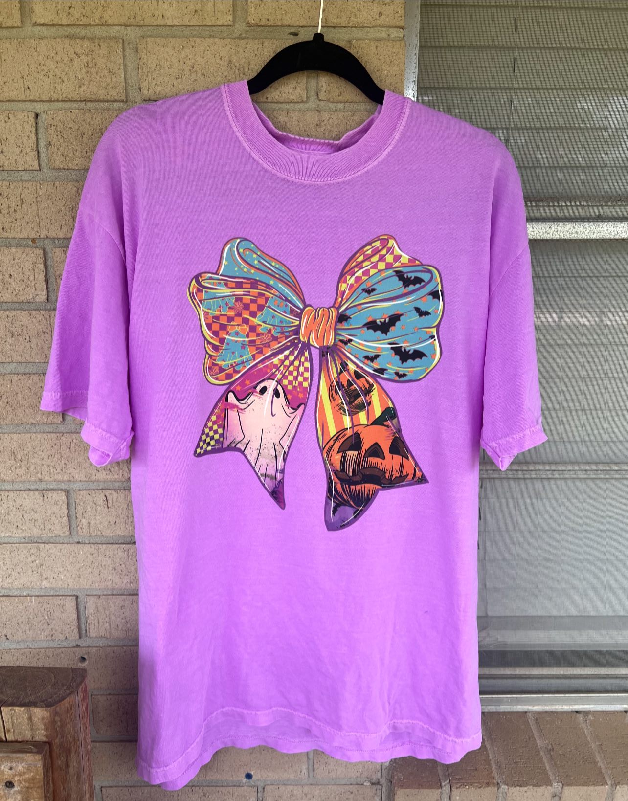 Super cute not spooky halloween bow tee