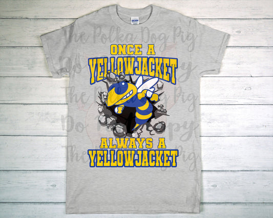 once a yellow jacket always a yellow jacket tee