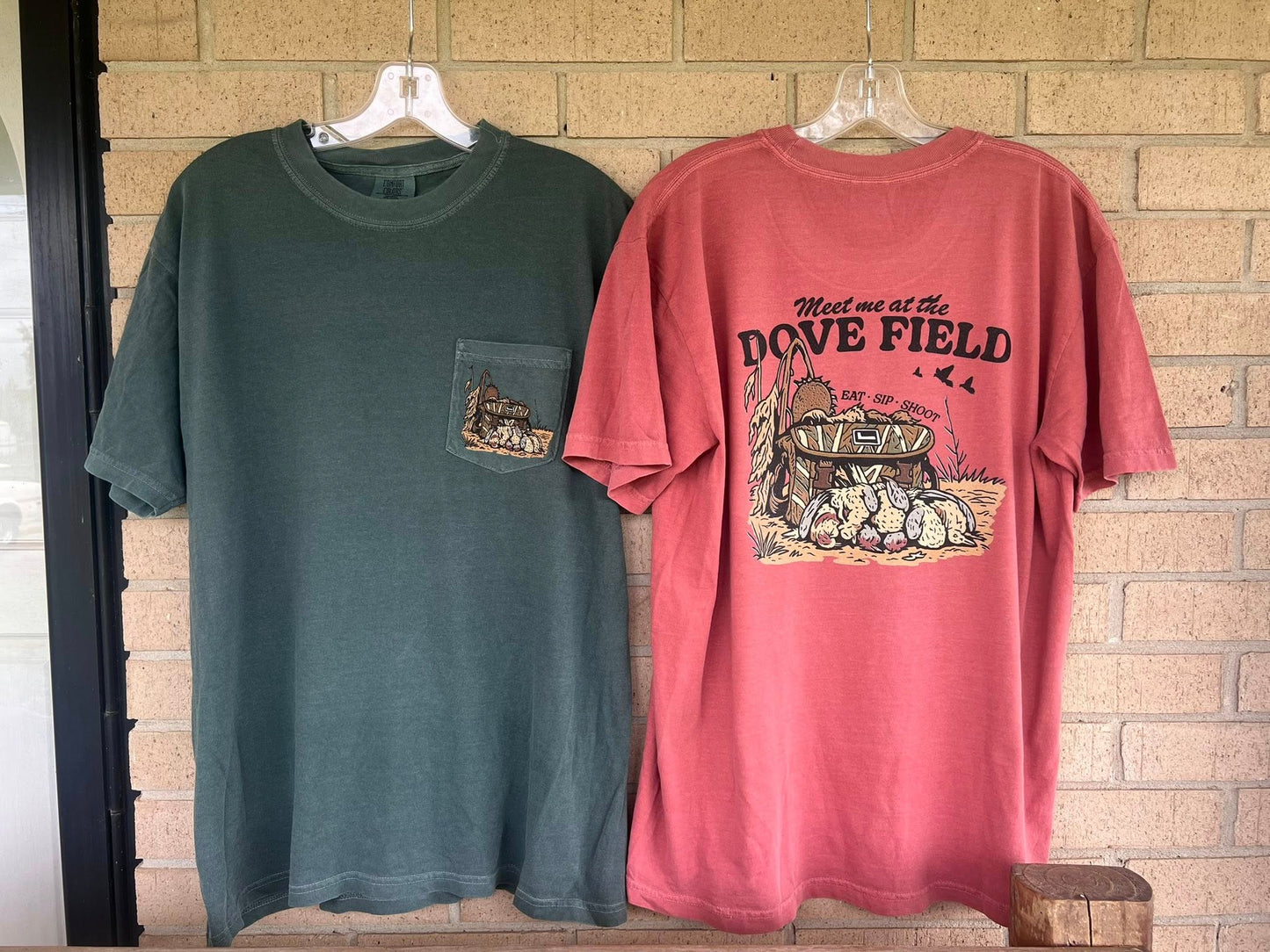 Meet me at the dove field pocket comfort color tee