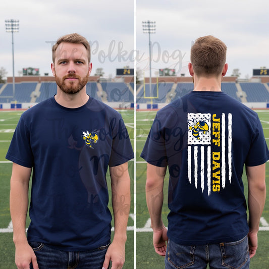 Jeff Davis Yellow Jacket Flag Tees