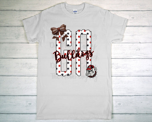 Georgia Bulldog Polka Dot design tees