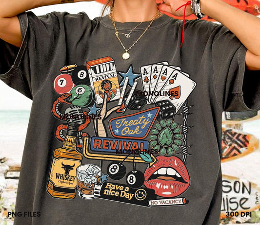 Treaty Oak Revival Western collage tee