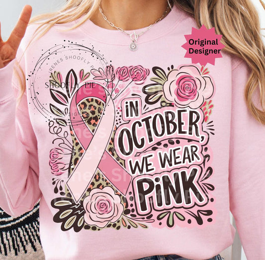 In October we wear pink tee
