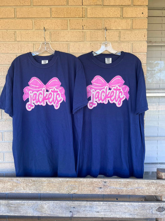 Pink out floral jackets tee