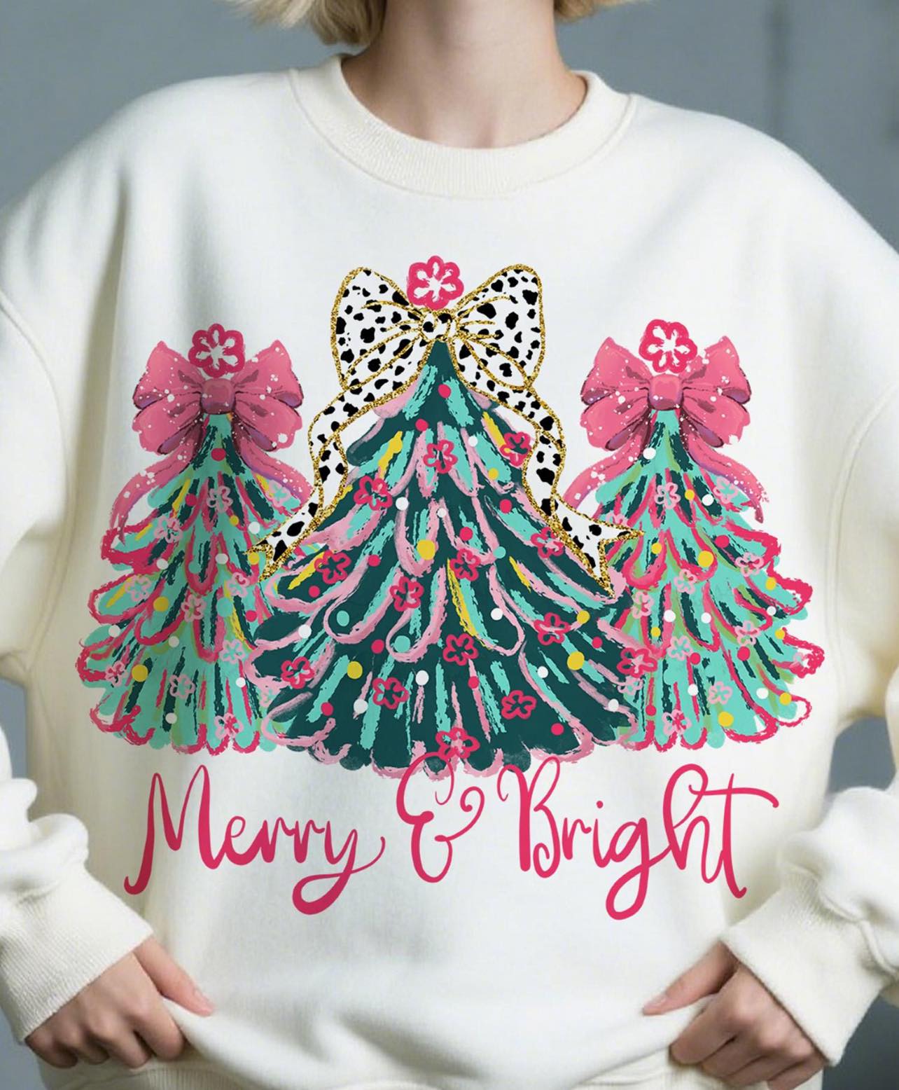 3 tree merry and bright tee