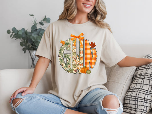 Fall Monogram tee