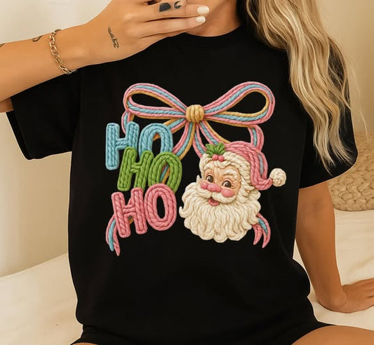 Ho ho ho faux yarn tee