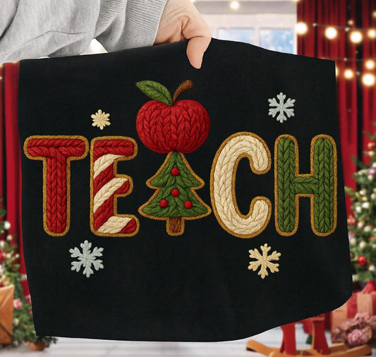 Faux yarn teach tee