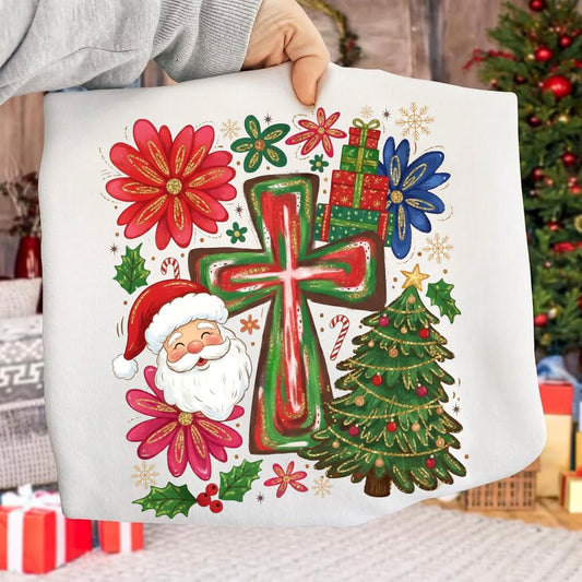 Colorful Christmas Collage tee