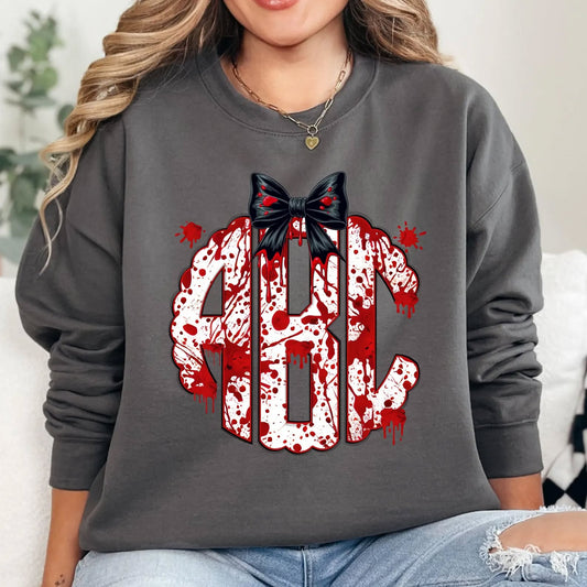 Halloween monogram tee