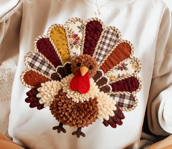 Faux yarn Turkey tee