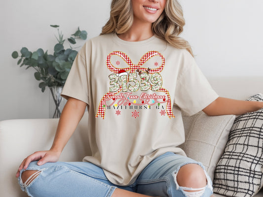 Small Town Christmas 31539 with checkered bow tee