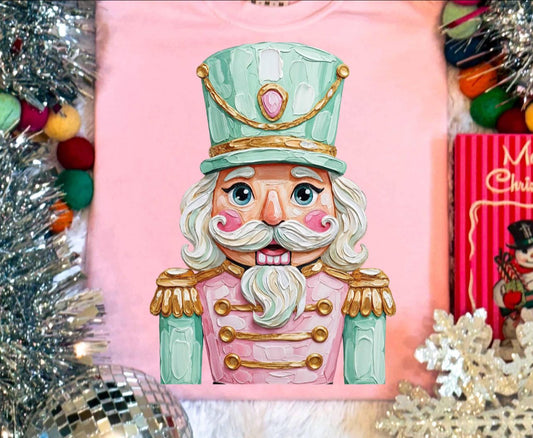 Faux Painted nutcracker tee