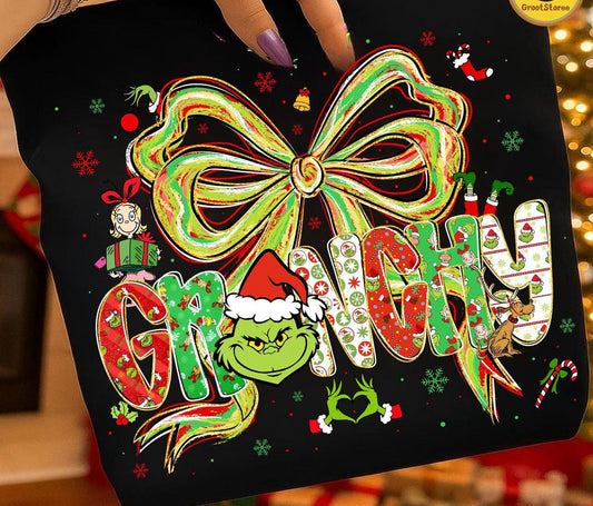 Grinchy Bow tee