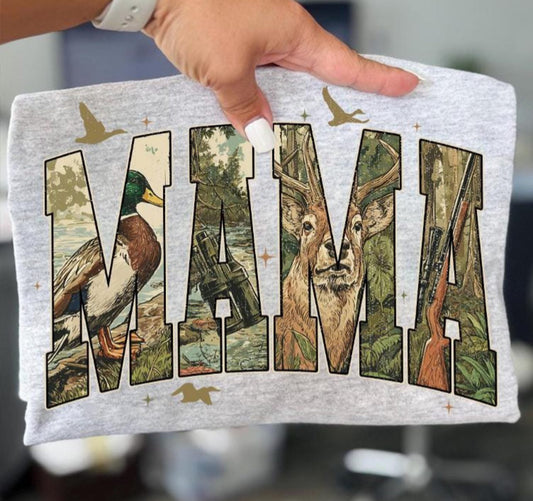Mama hunting print tee
