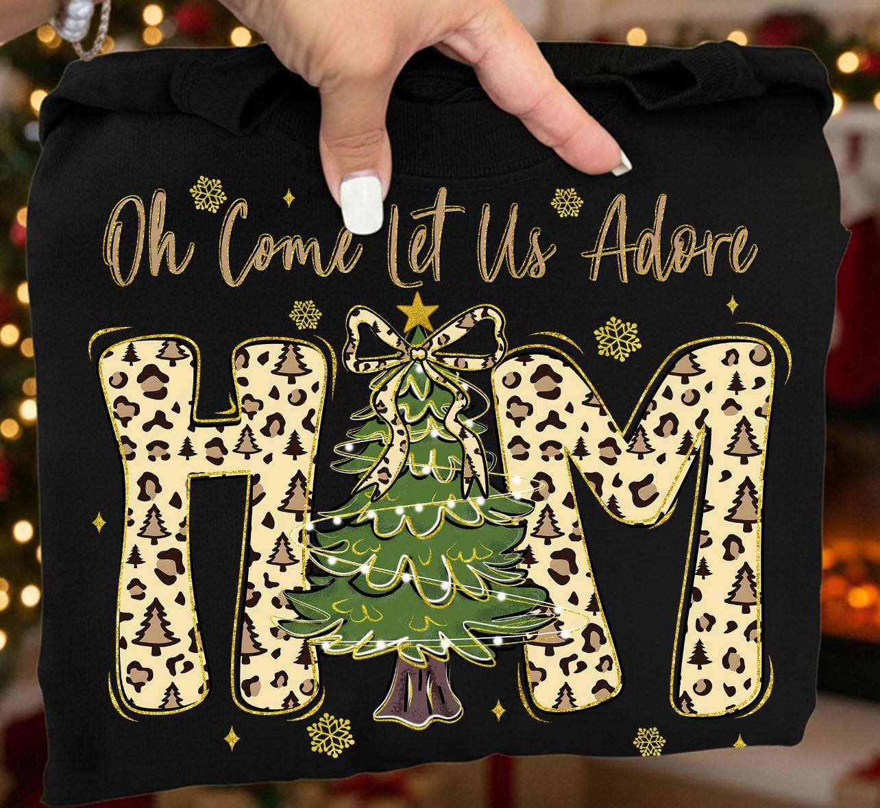 Oh come let us Adore him tee