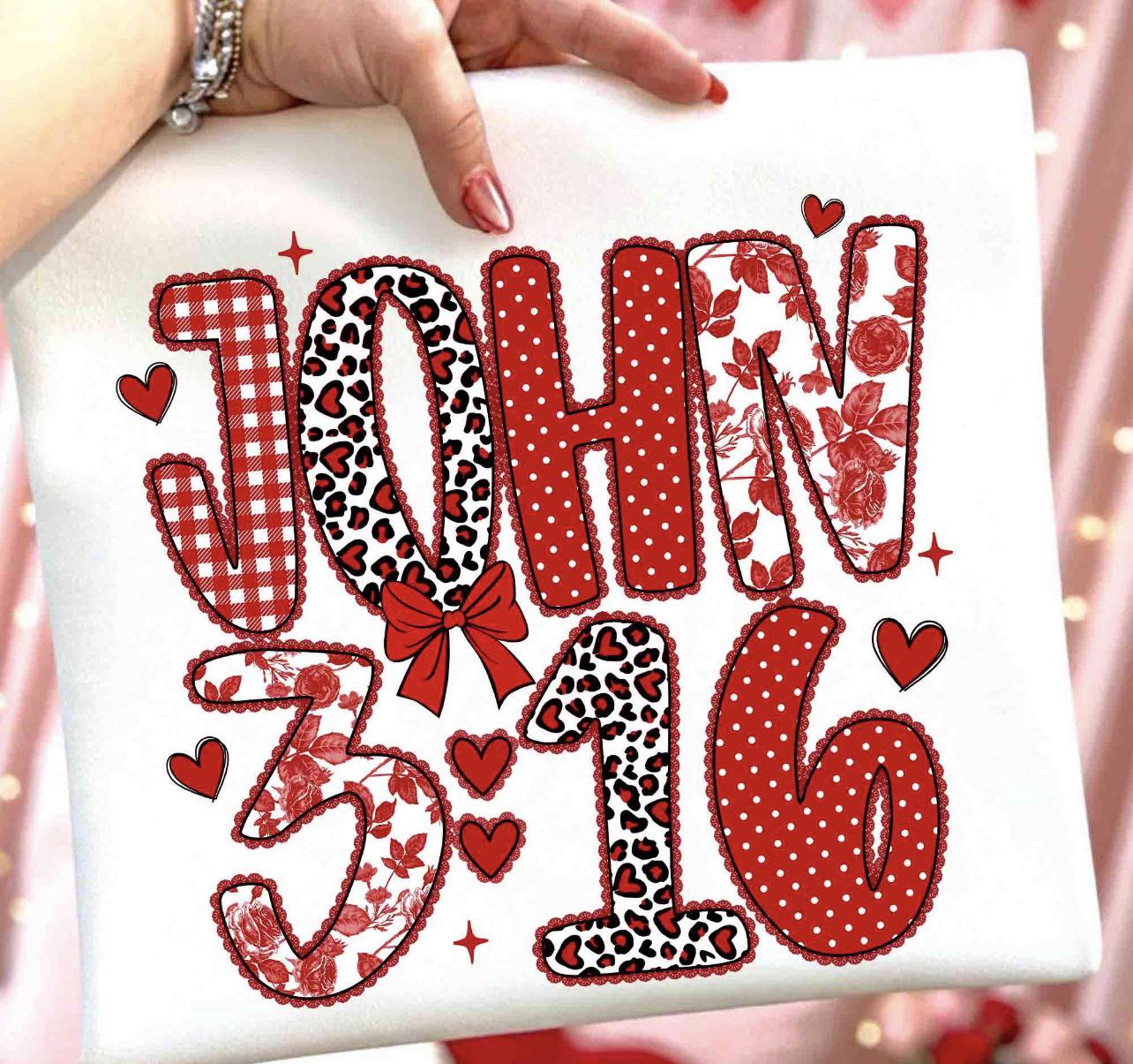 Valentines john 3:16 tee
