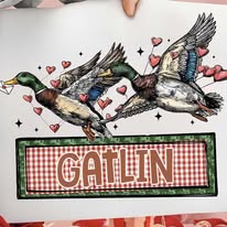 Valentine custom duck tee