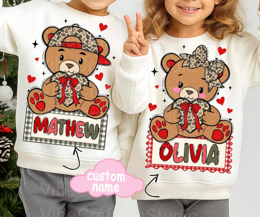 Custom name bear tee