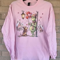 Valentines lampost scene tee