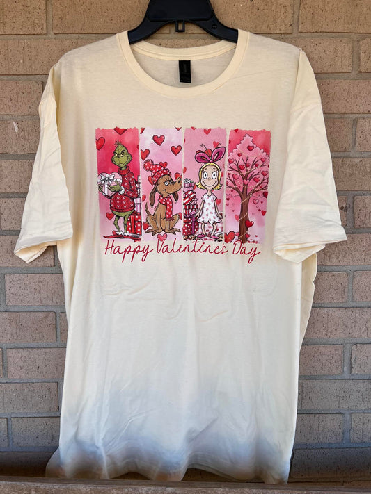 4 grinch scene valentines tee