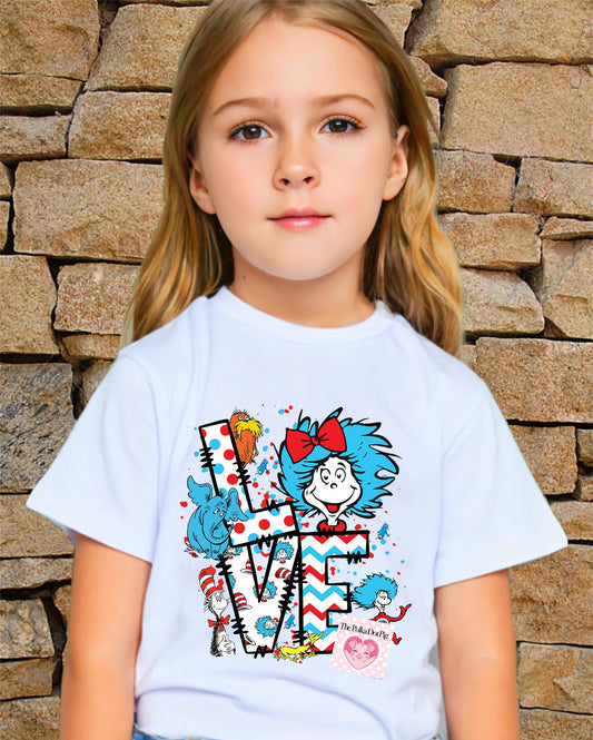 Dr Seuss day love tee