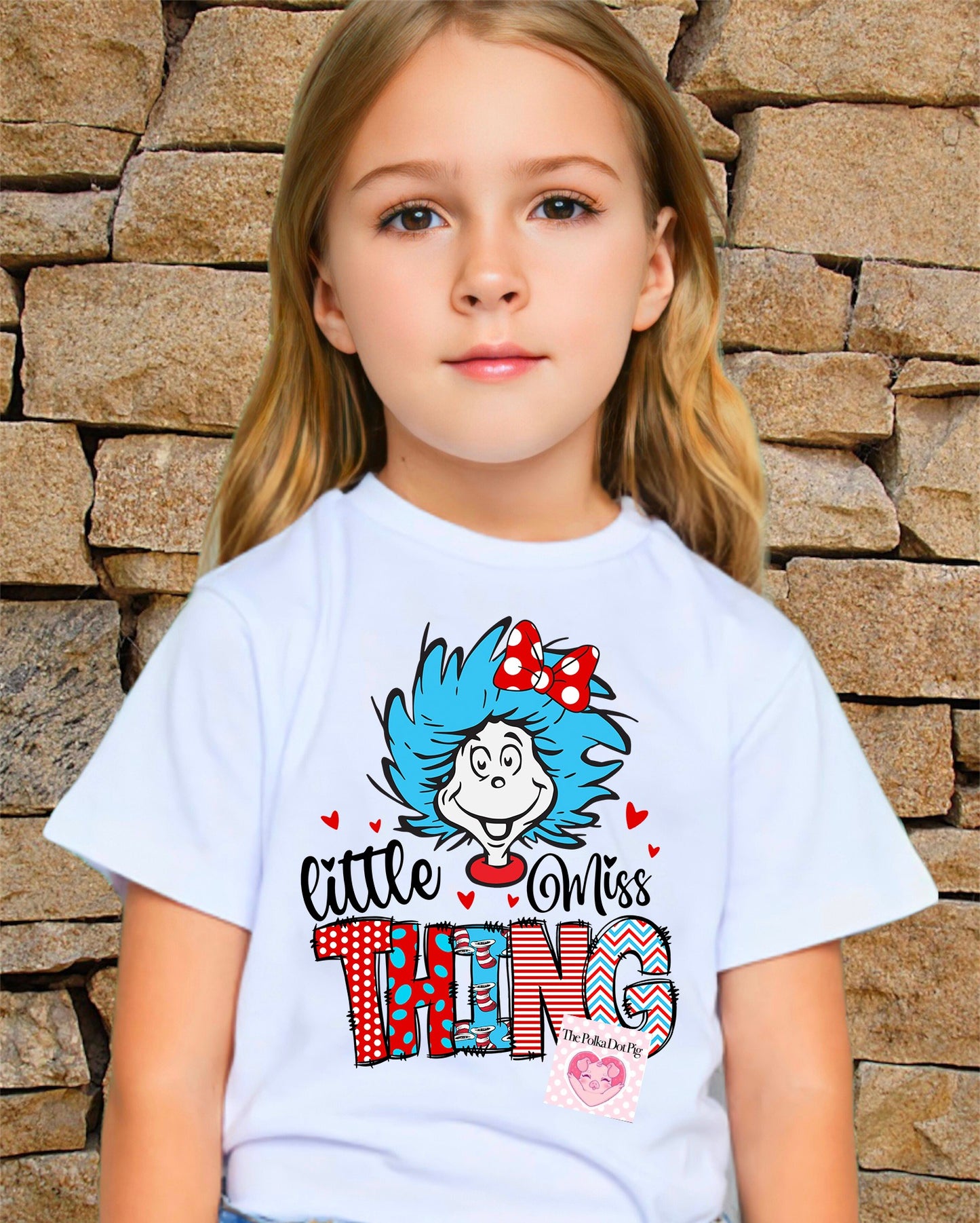 Dr Seuss day little miss thing tee