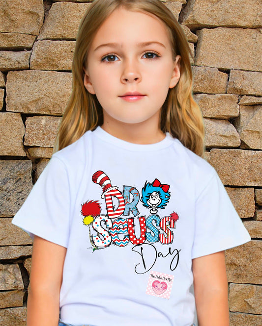 Dr. Seuss day with girl thing tee
