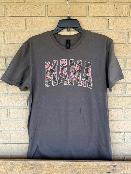 Pink camo Mama tee
