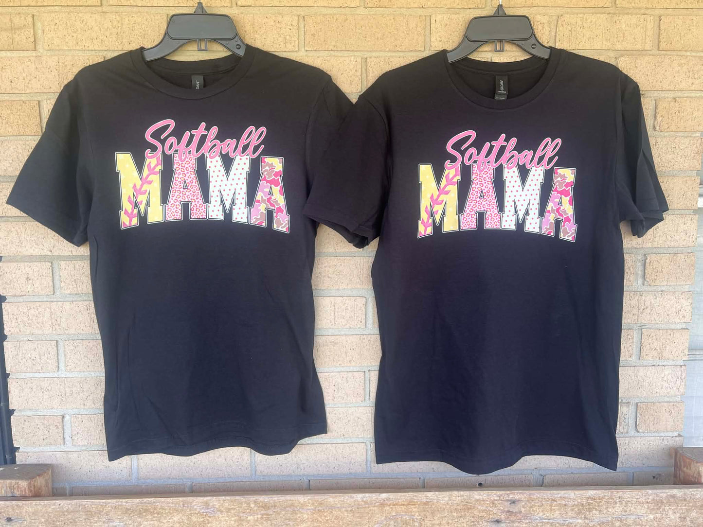 softball Mama custom back name and number tee
