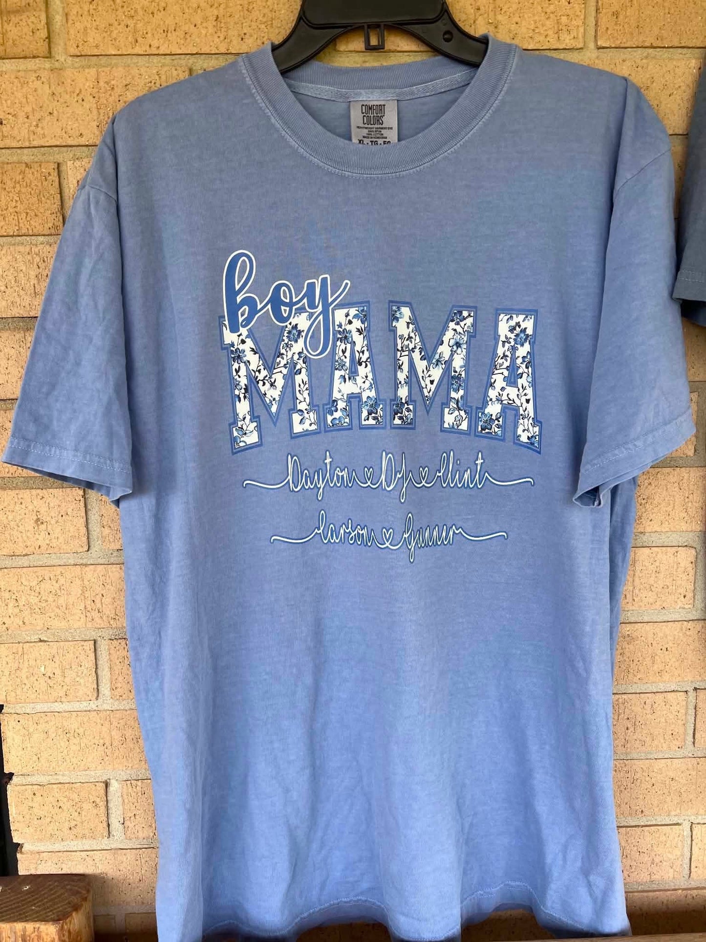 Boy mama tees with names