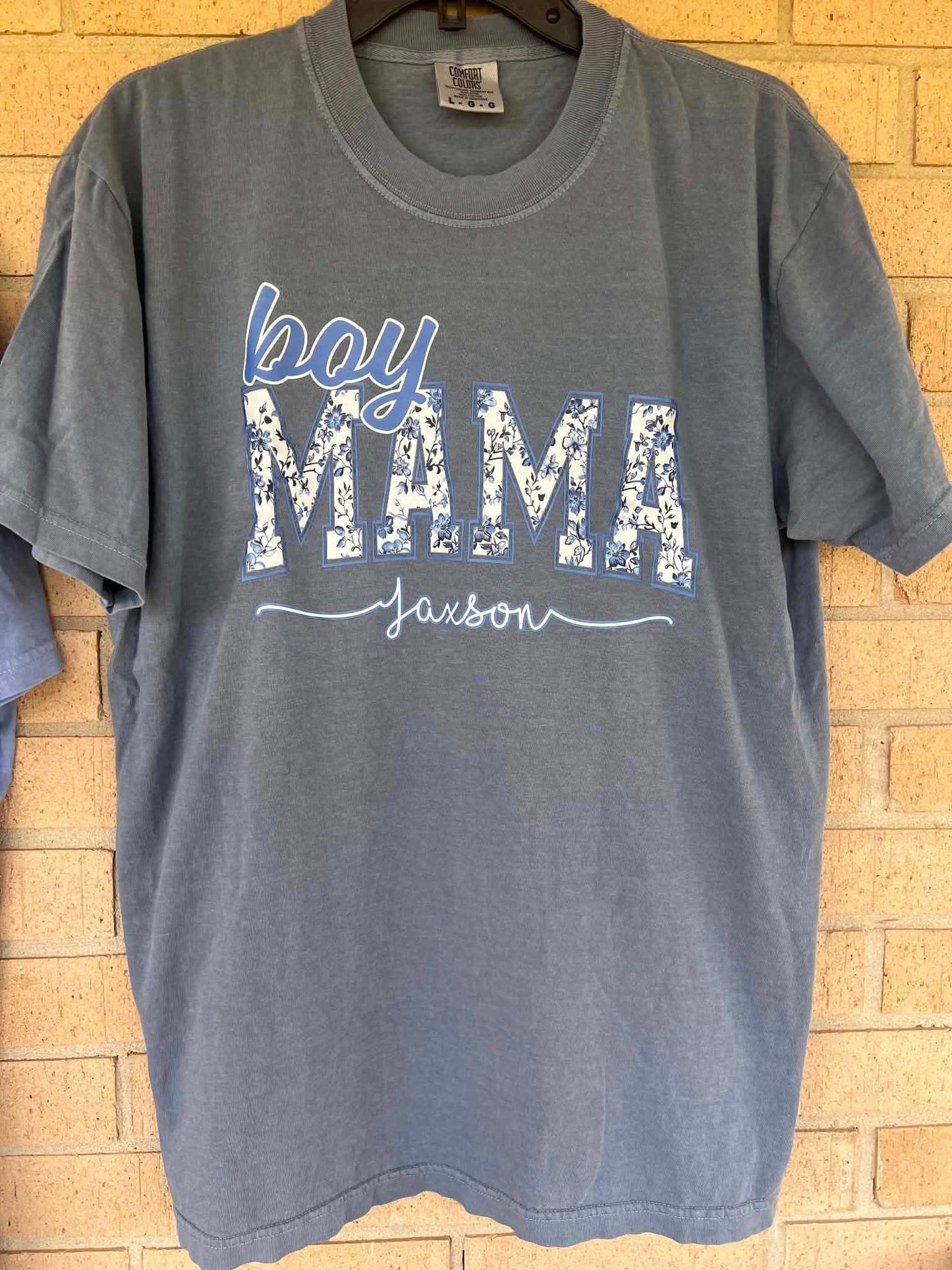 Boy mama tees with names